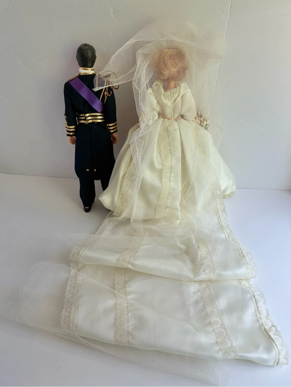 Vintage 1982 Princess Diana & Prince Charles Royal Wedding Doll Set Goldberger
